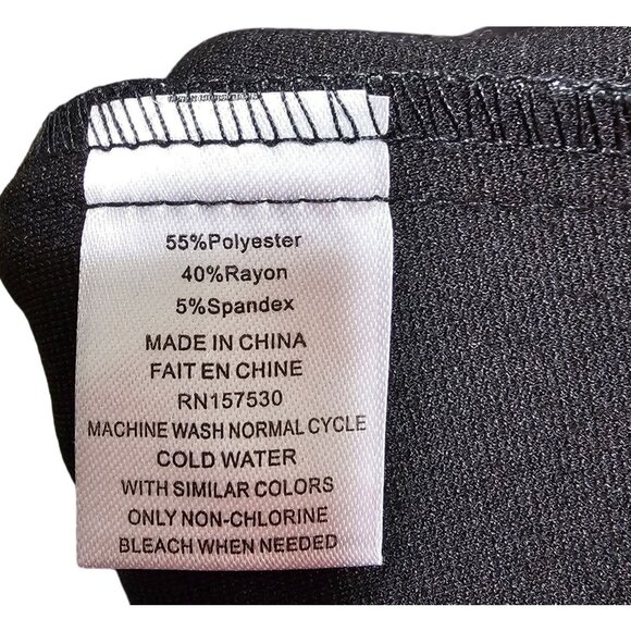 Jenna Rose Womens Black & White Houndstooth Wrap Skirt XL Polyester Rayon Blend - Picture 6 of 10